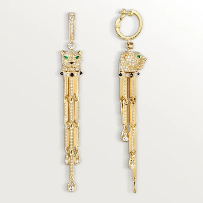 Panthere De Cartier Ohrringe, pavé-gefasst