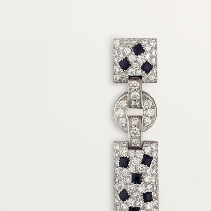 Panthere de Cartier Ohrringe – Weißgold, Smaragde, Onyx, Diamanten – Cartier