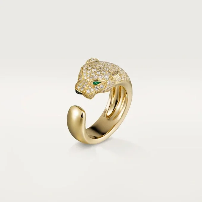 Panthere De Cartier Ring – Gelbgold, Diamanten, Smaragde, Onyx – Cartier