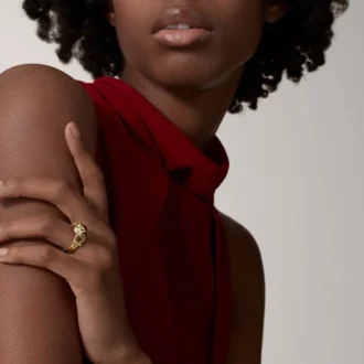 Panthere De Cartier Ring – Gelbgold, Lack, Diamanten, Tsavorit-Granat – Cartier