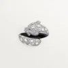 Panthere De Cartier Ring, schwarzer Lack, pavé-besetzt