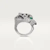 Panthere De Cartier Ring – Weißgold, Diamanten, Smaragde, Onyx – Cartier