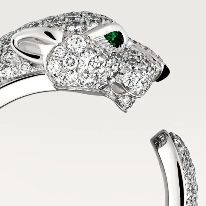 Panthere De Cartier Ring – Weißgold, Diamanten, Smaragde, Onyx – Cartier