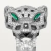 Panthere De Cartier Ring – Weißgold, Onyx, Smaragde, Diamanten – Cartier