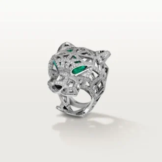 Panthere De Cartier Ring – Weißgold, Smaragde, Onyx, Diamanten – Cartier