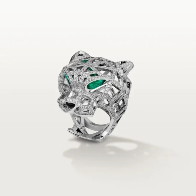 Panthere De Cartier Ring – Weißgold, Smaragde, Onyx, Diamanten – Cartier
