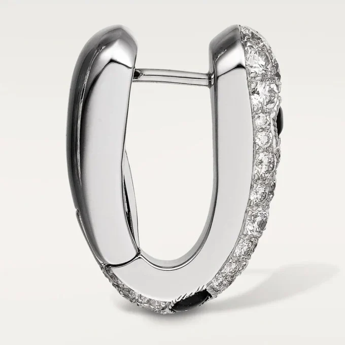Panthere Diamond Small Hoop Ohrringe, Weißgold | Cartier Us