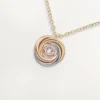 Trinity-Anhänger, 1 Diamant, pavé-gefasst