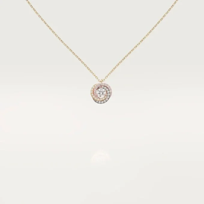 Trinity-Anhänger, 1 Diamant, pavé-gefasst