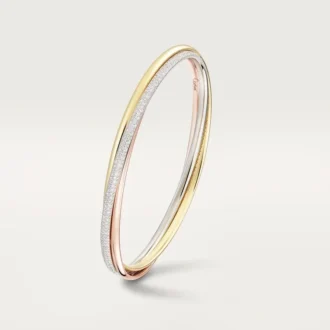 Trinity-Armband, kleines Modell, halb pavé-besetzt