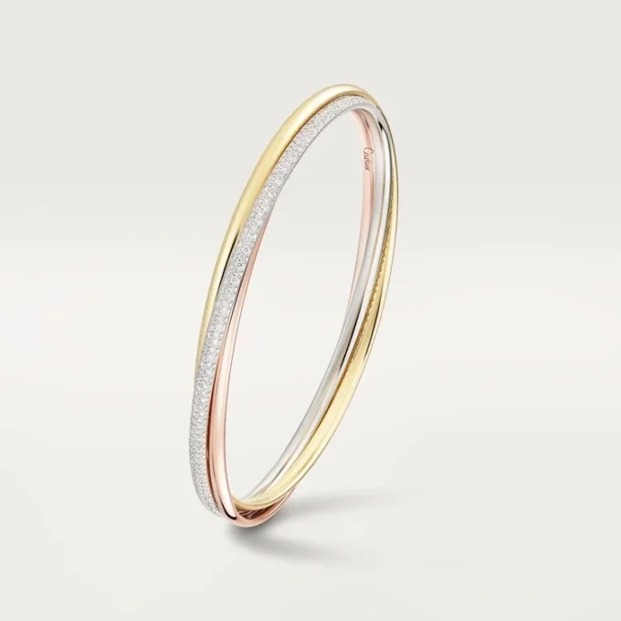 Trinity-Armband, kleines Modell, halb pavé-besetzt