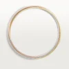 Trinity-Armband, kleines Modell, halb pavé-besetzt