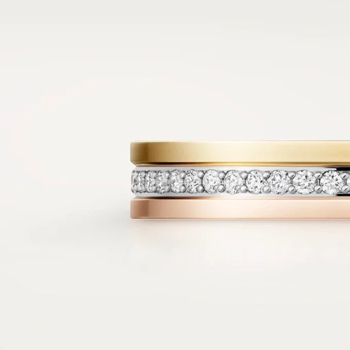 Trinity-Ehering – Weißgold, Gelbgold, Roségold, Diamanten – Cartier