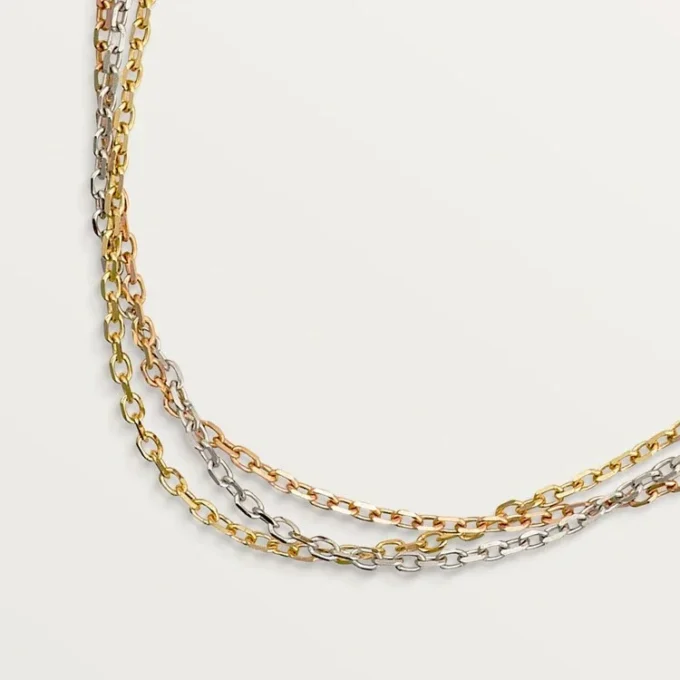 Trinity-Halskette – Weißgold, Gelbgold, Roségold – Cartier