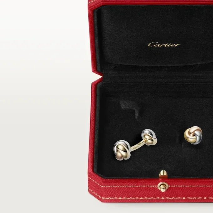 Trinity-Manschettenknöpfe – Gelb-, Rosé- und Weißgold – Cartier