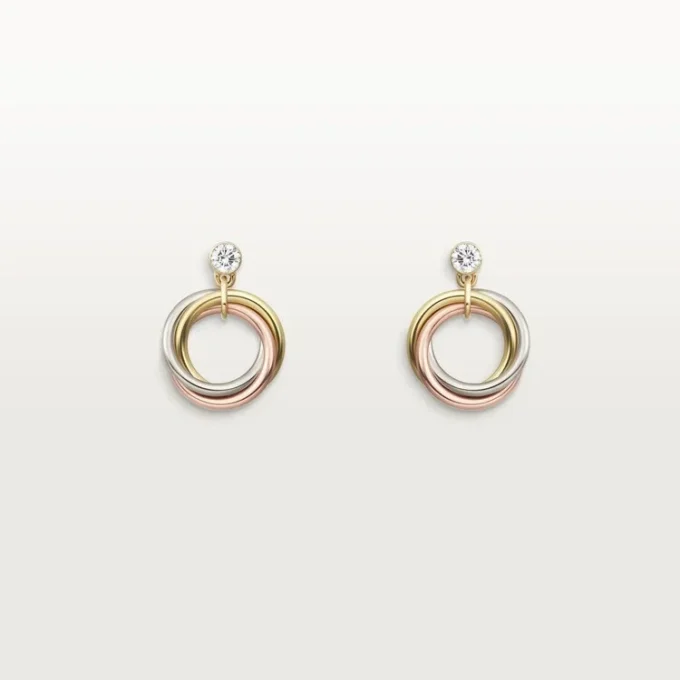 Trinity-Ohrringe, Diamanten im Brillantschliff