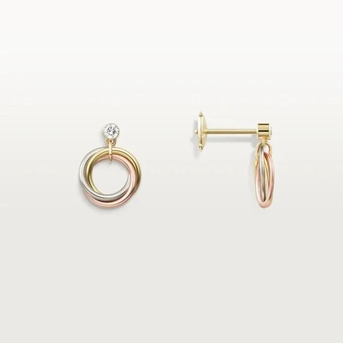 Trinity-Ohrringe, Diamanten im Brillantschliff