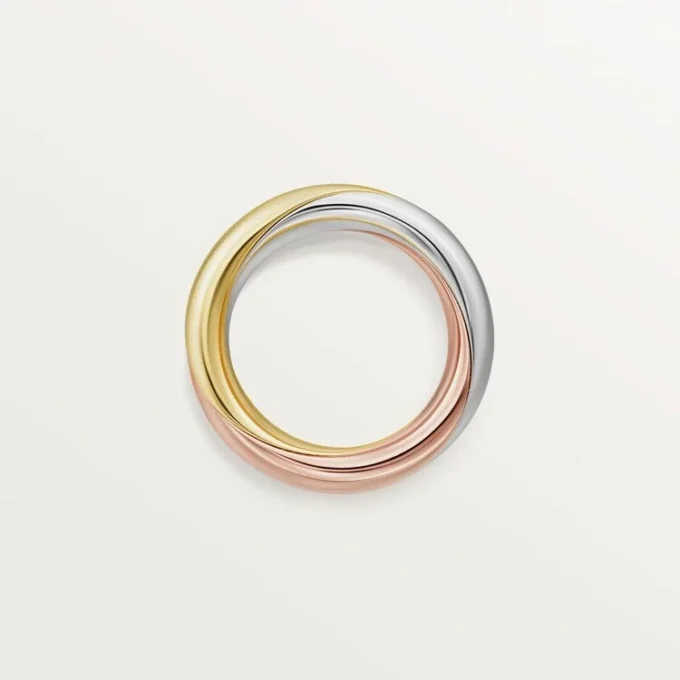 Trinity-Ring, halb pavé-besetzt