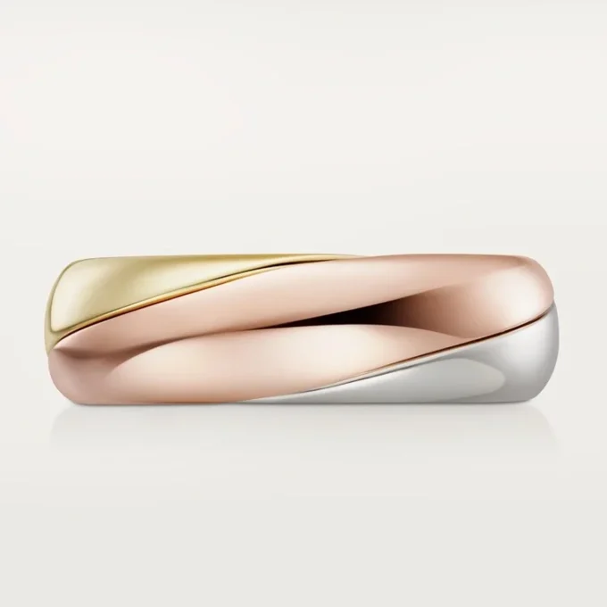 Trinity-Ring, halb pavé-besetzt