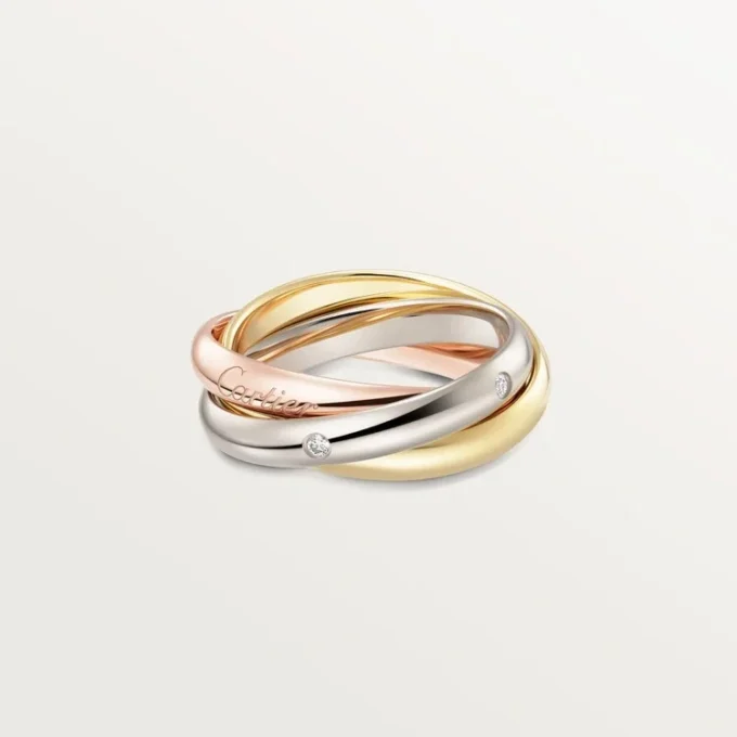 Trinity-Ring, klassisches Modell, 5 Diamanten