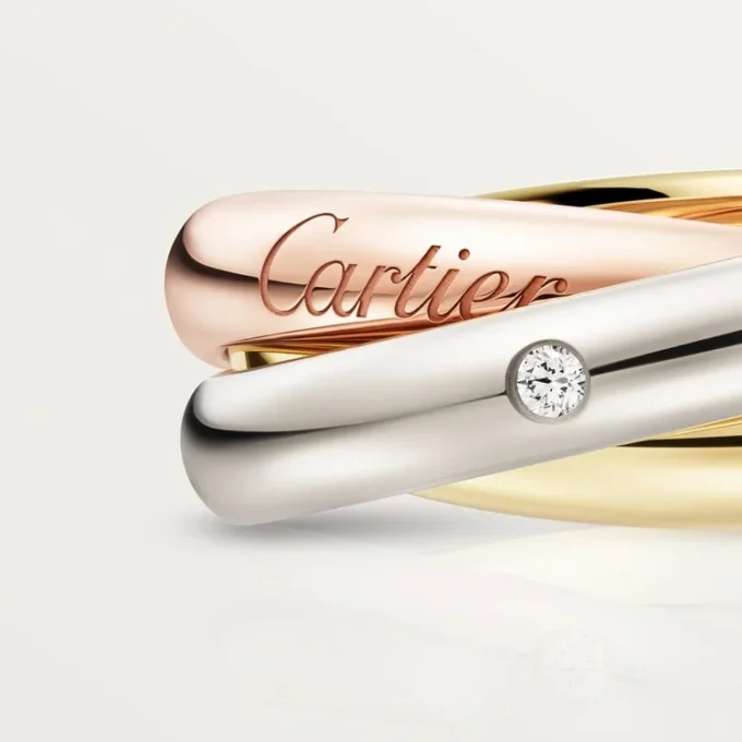 Trinity-Ring, klassisches Modell, 5 Diamanten