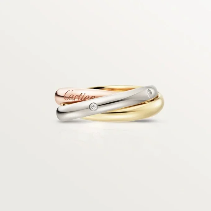 Trinity-Ring, klassisches Modell, 5 Diamanten