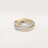 Trinity-Ring, klassisches Modell, mit Pavé-Fassung