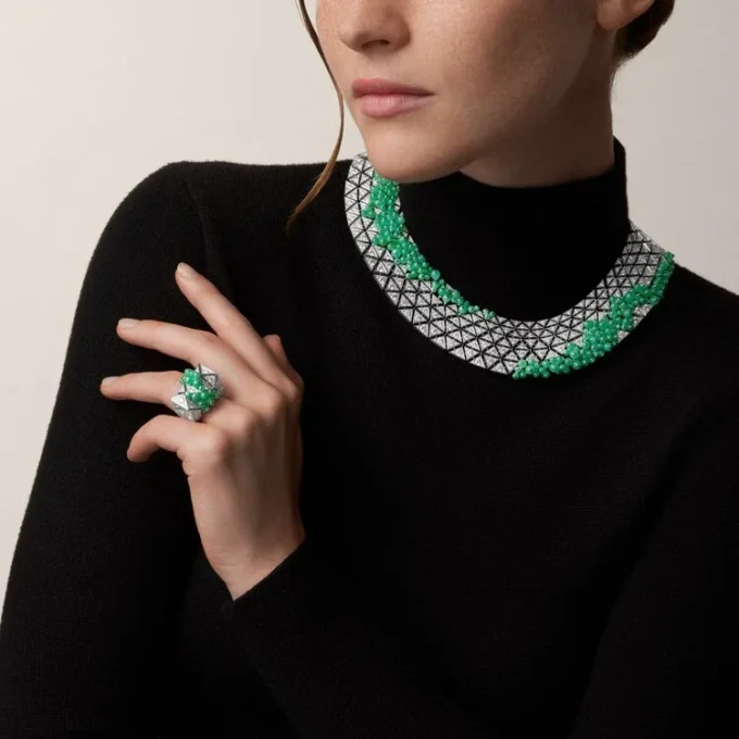 Cartier Libre Tuttitutti Halskette, Chrysopras